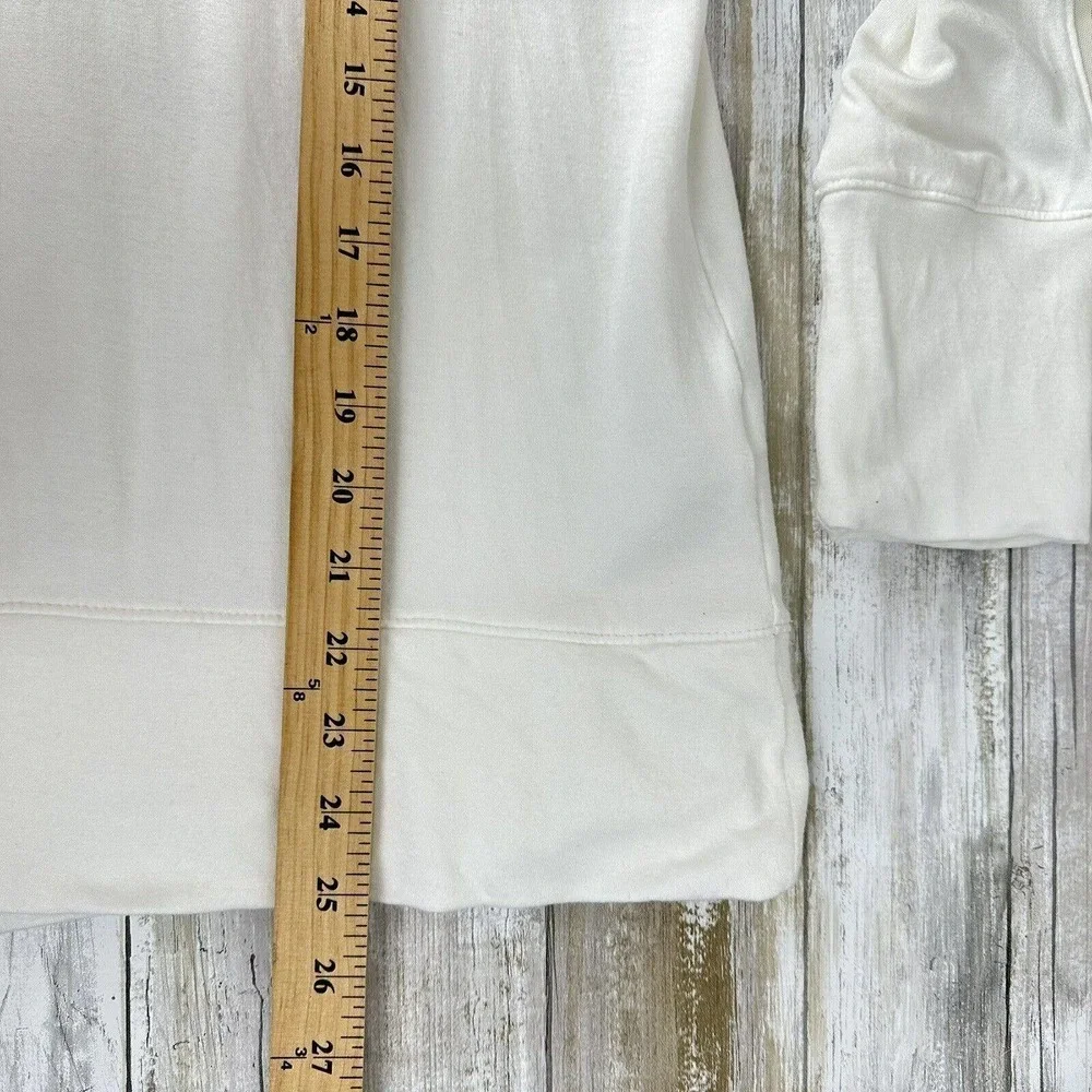ATHLETA Open Hearted Pullover Hoodie Sweatshirt Womens Size Medium Tall White‎